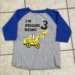 Kids' Blue and Gray Construction T-Shirt